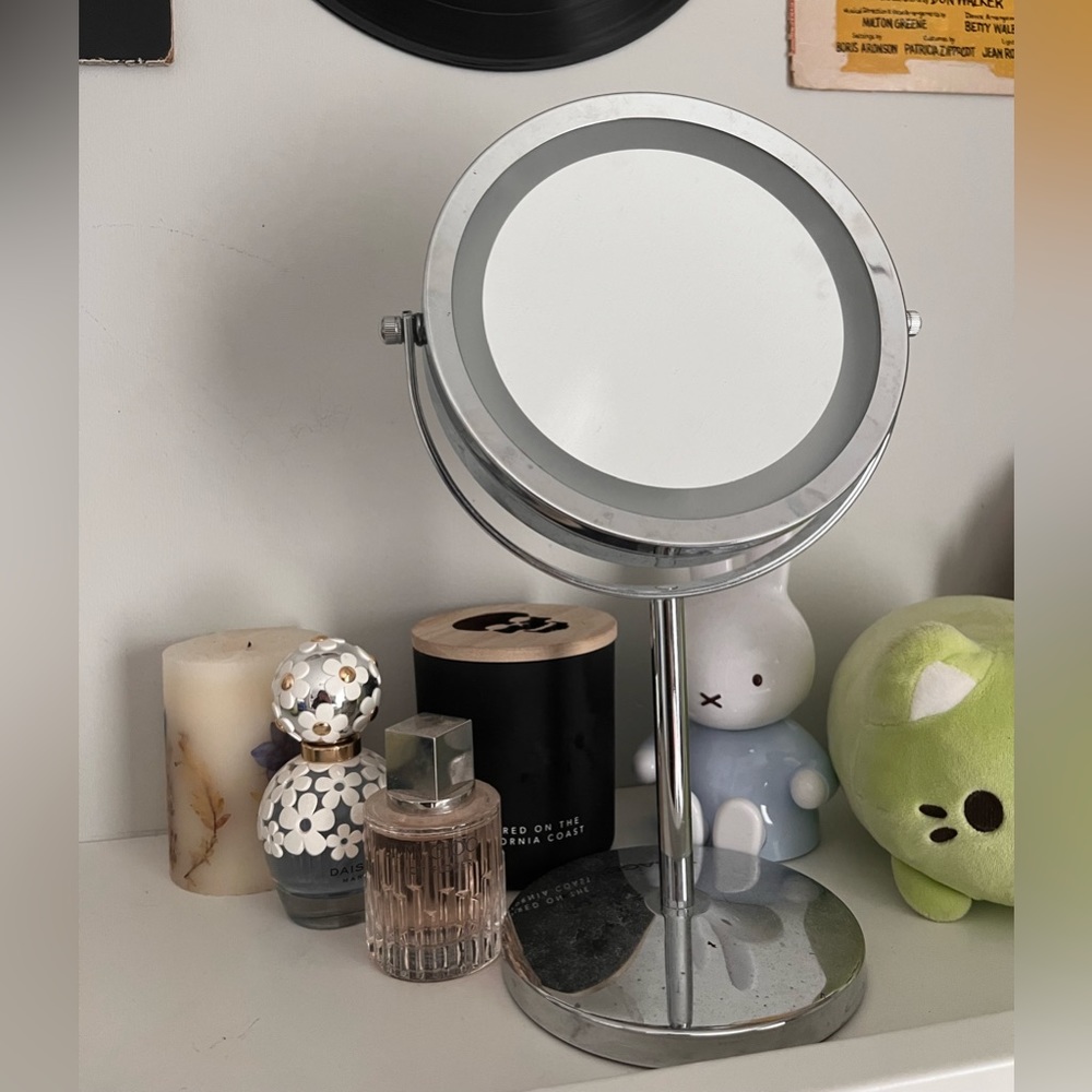 Visage Rotating Silver Vanity Mirror